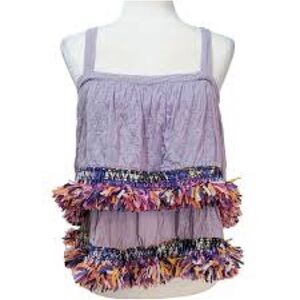 Koch x Goldie Fringe Trim Tank Blouse